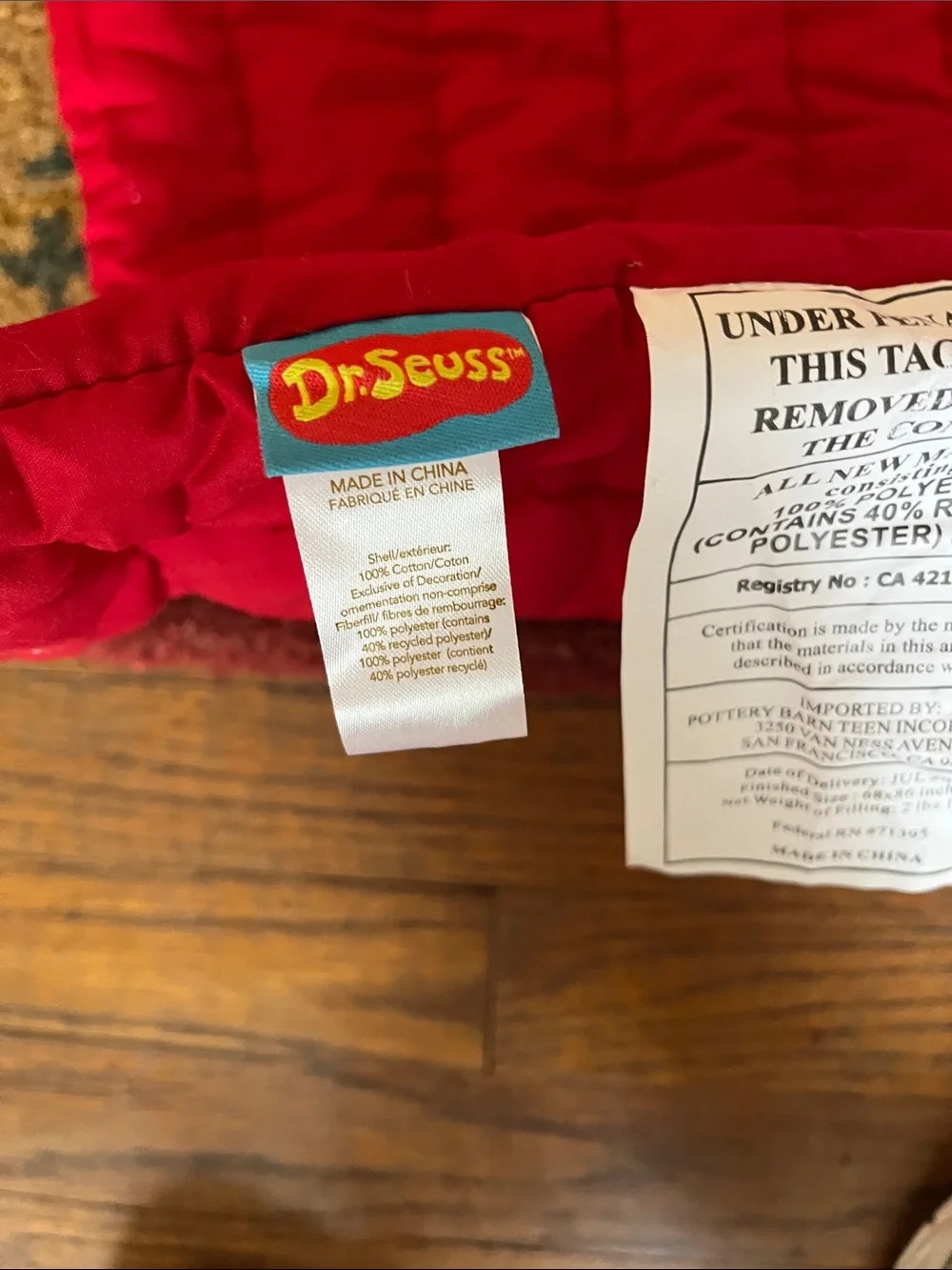 Dr. Seuss Grinch Red and White Holiday Twin Comforter/Sham Cotton EUC! 2 Sets!